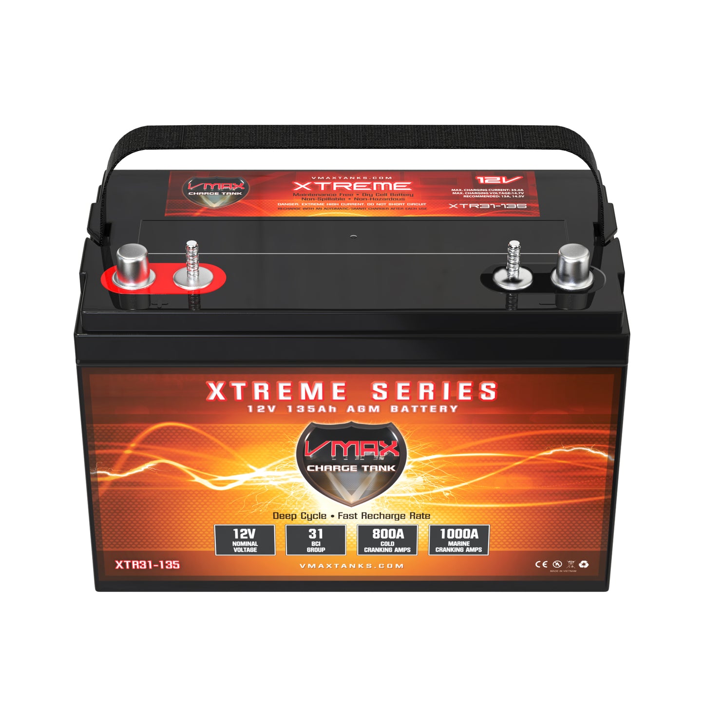 VMAXTANKS XTR31-135 12V 135Ah AGM Deep Cycle Battery