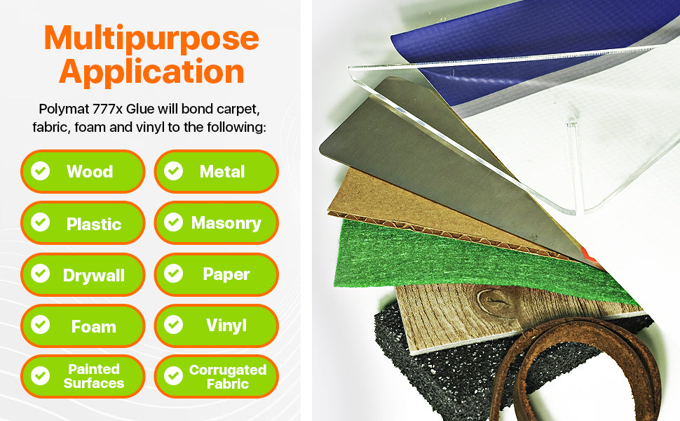 QTY 12: Polymat 777x Spray Glue Adhesive