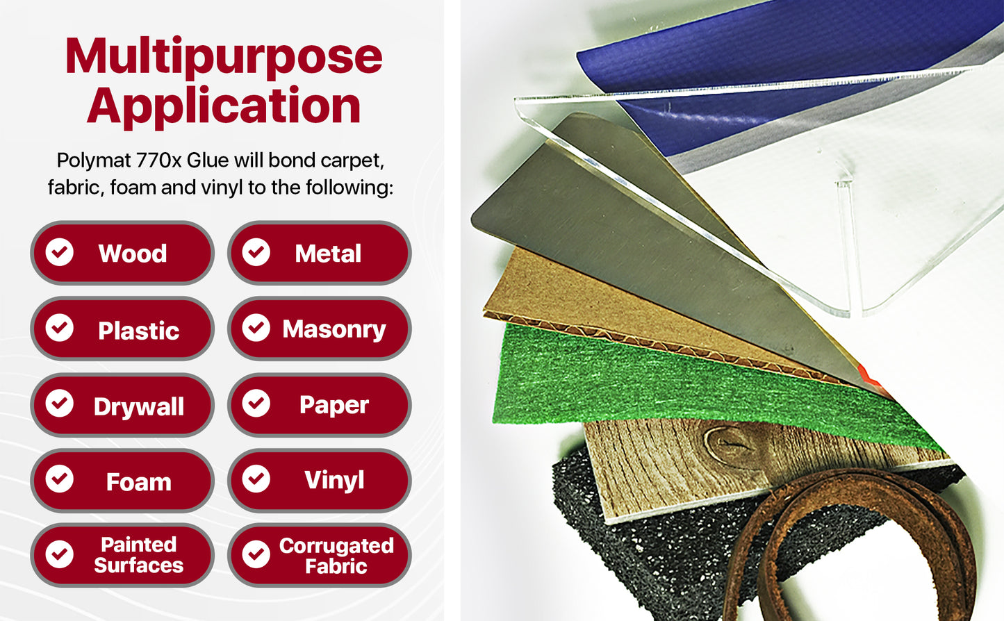 QTY 12: Polymat 770x Multipurpose Spray Glue Adhesive