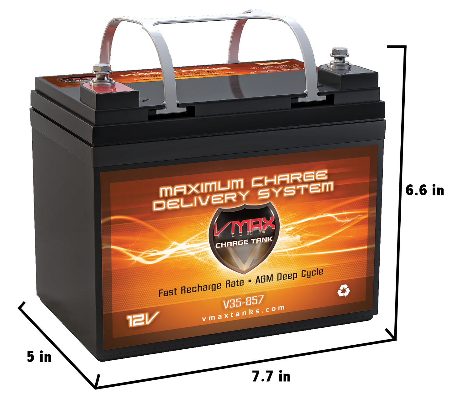VMAXTANKS V35-857 12V 35Ah AGM Deep Cycle Battery U1