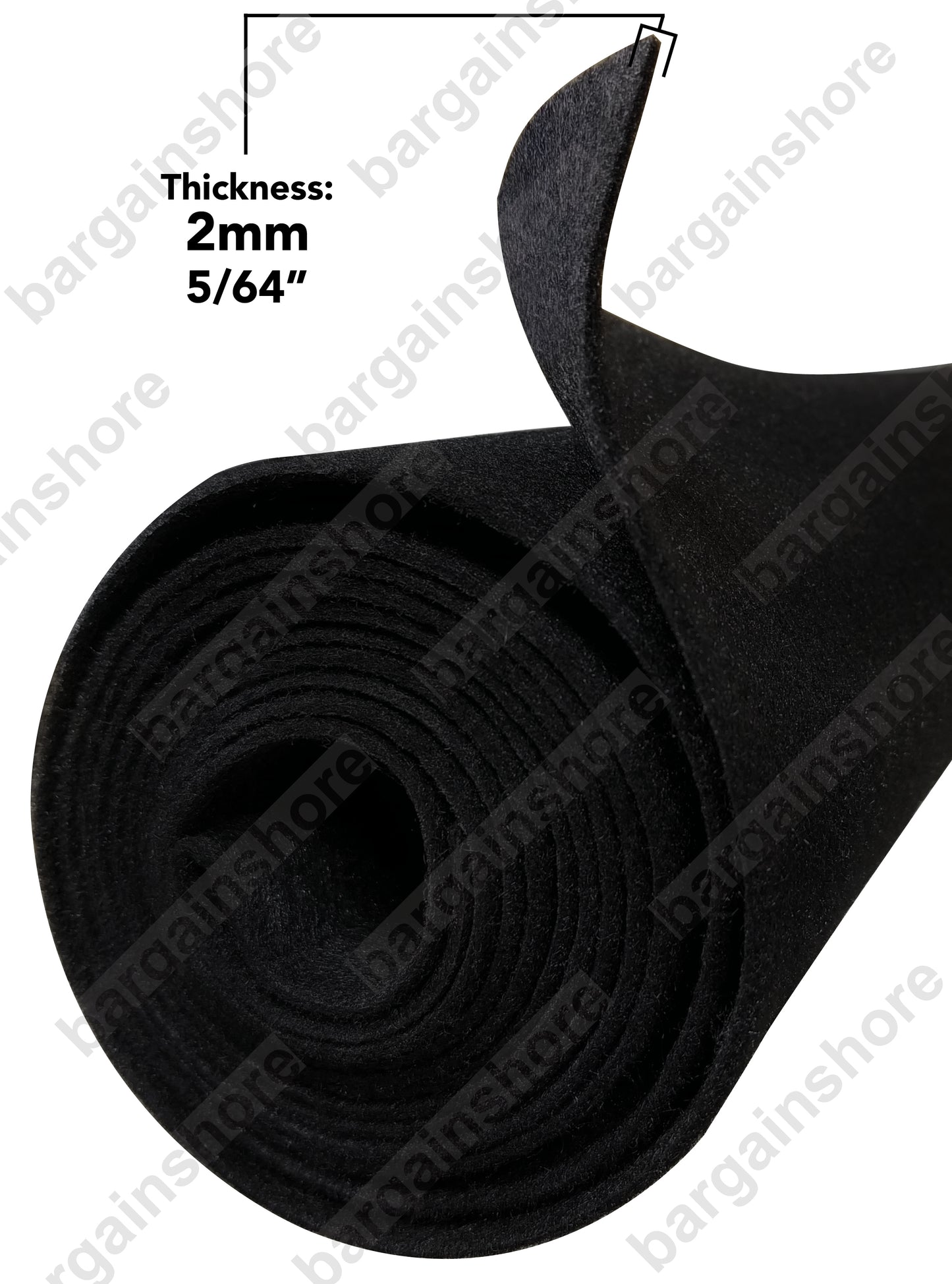 Polymat Felt 3FT x4FT Black Carpet Series-25