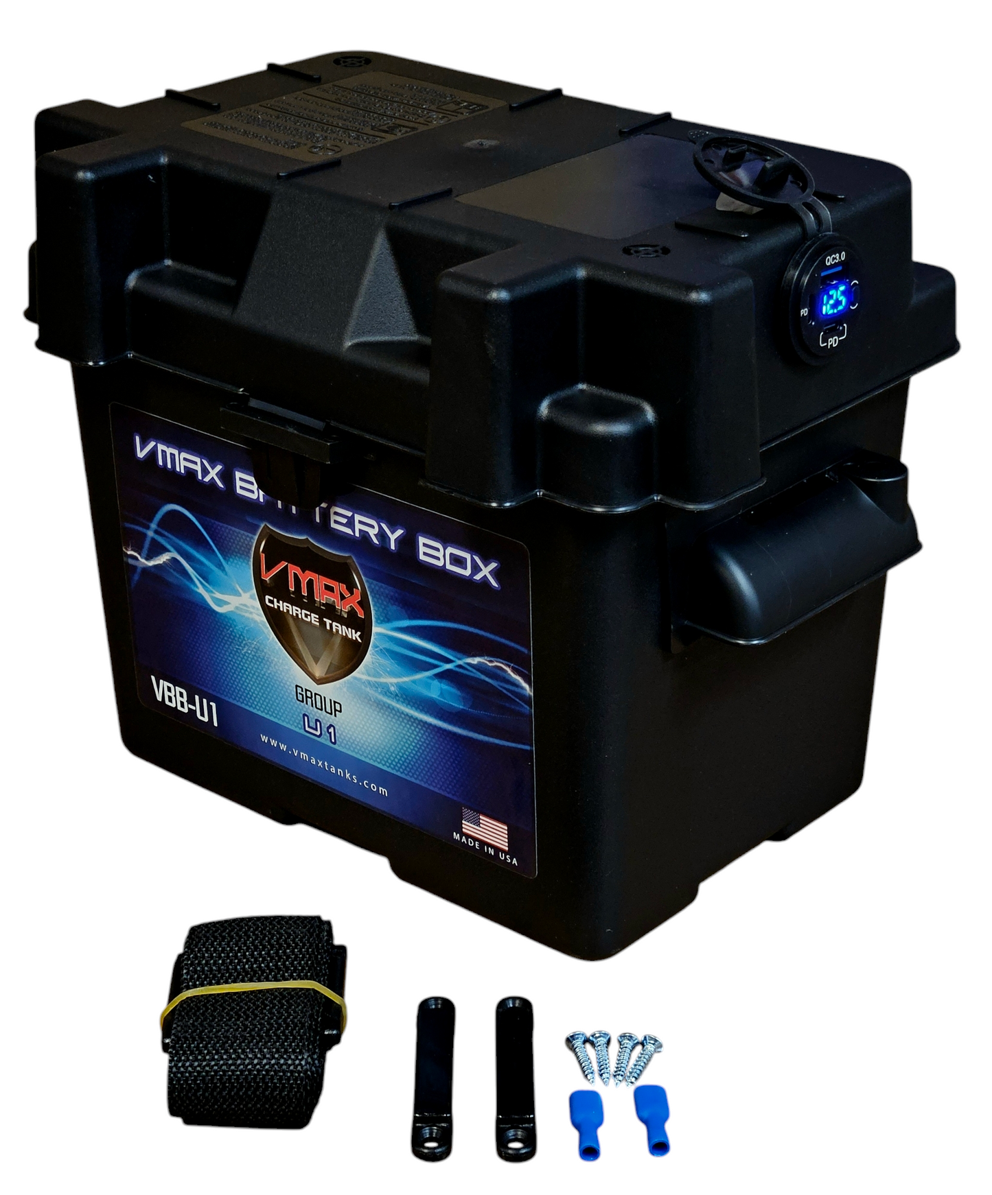 Group U1 Smart Battery Box with Voltmeter & USB