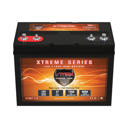 VMAXTANKS XTR27-110 12V 110Ah AGM Deep Cycle Battery