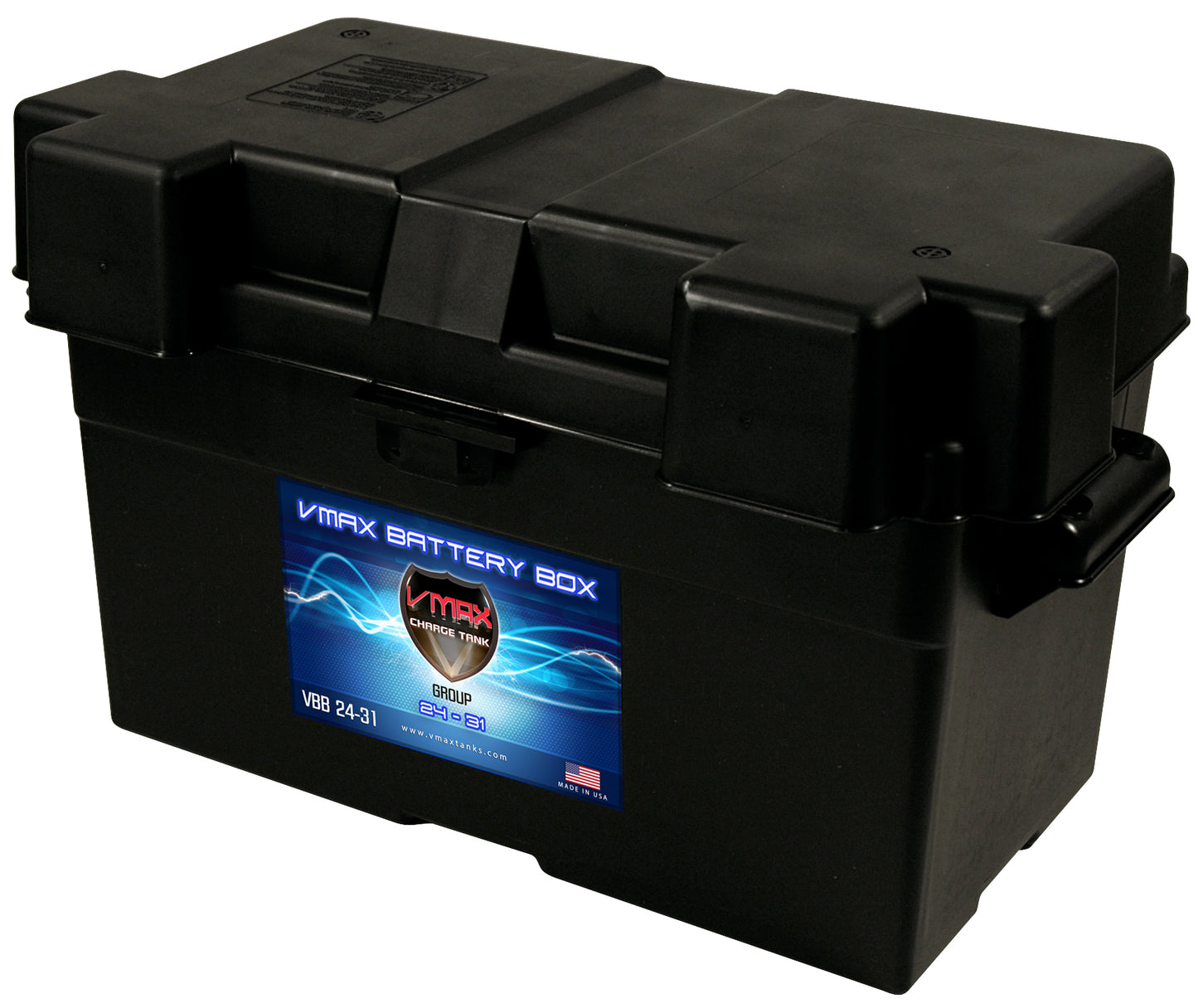 Adjustable Marine Battery Box Group 24, 27, 31 with Strap and Mounting Hardware