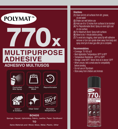 Polymat 770x Multipurpose Spray Glue Adhesive