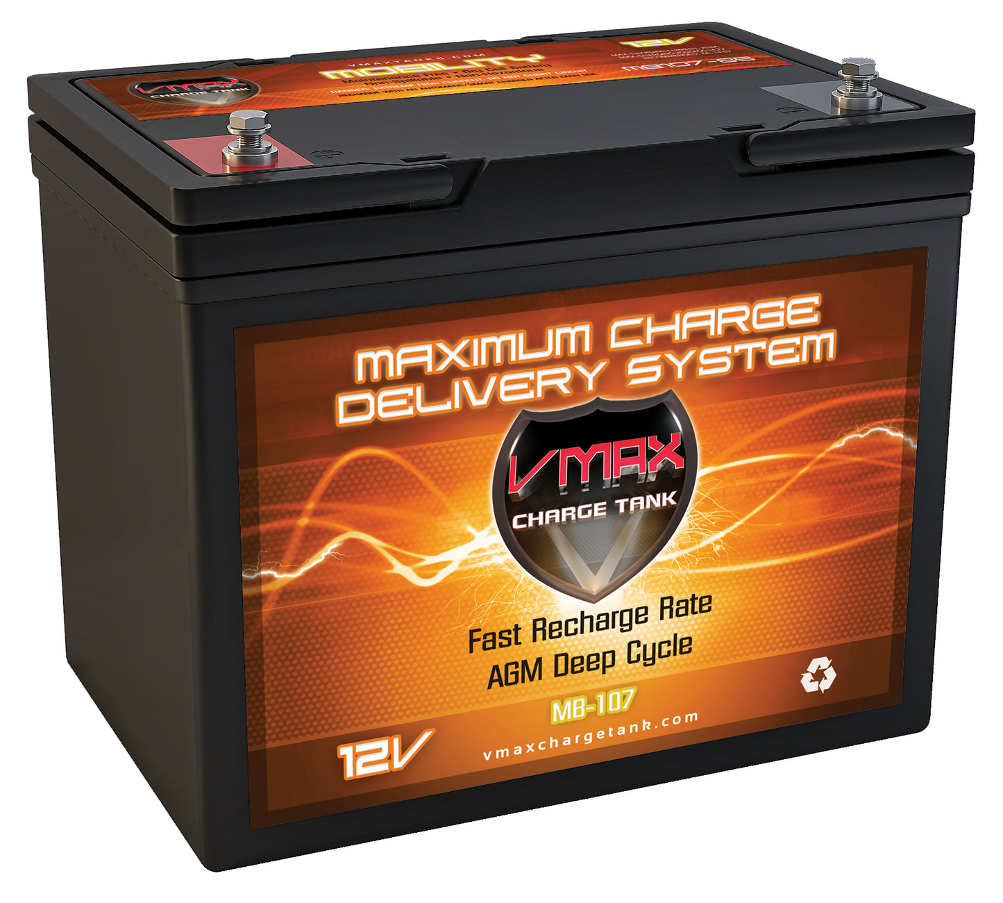 VMAX MB107-85 12V 85Ah AGM Deep Cycle Sealed Lead Acid Battery