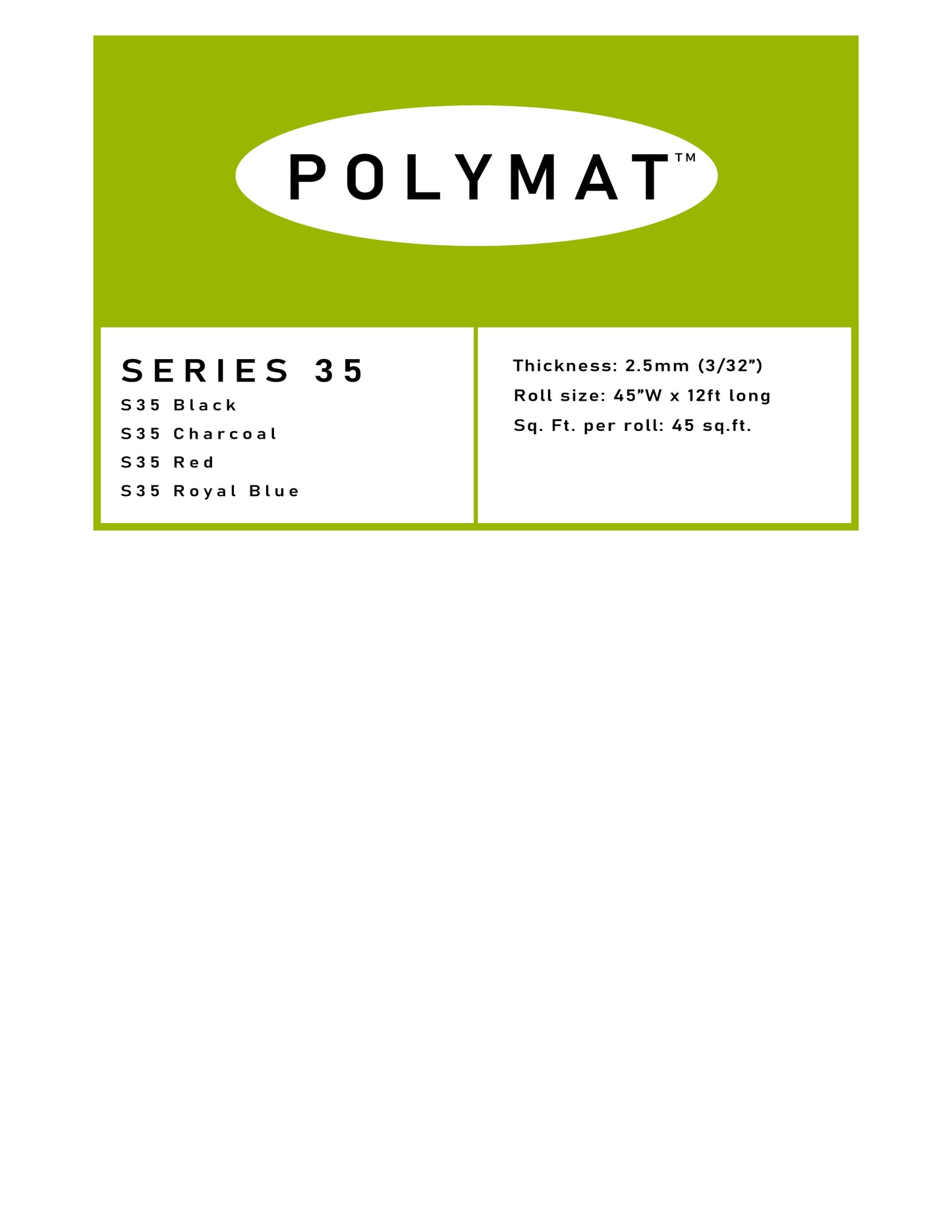 SIZE: 12FT x 3.75FT Polymat™ Series-35 Red