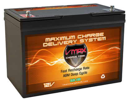 OPEN BOX VMAX MR127 12 Volt 100Ah AGM Deep Cycle High Performance Group-27 Battery