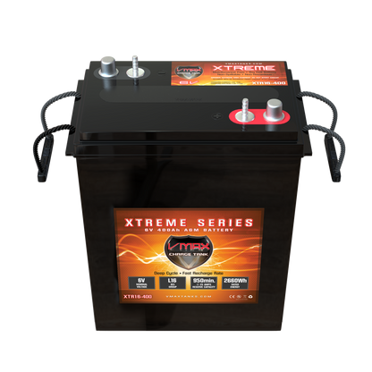 XTR16-400 Group L16 6 Volt 400AH Deep Cycle, XTREME AGM Sealed Lead Acid SLA 6V Battery