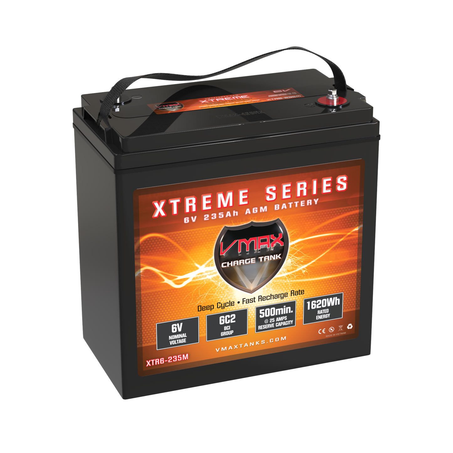 VMAXTANKS XTR6-235M 6V 235Ah AGM Battery - Single Posts