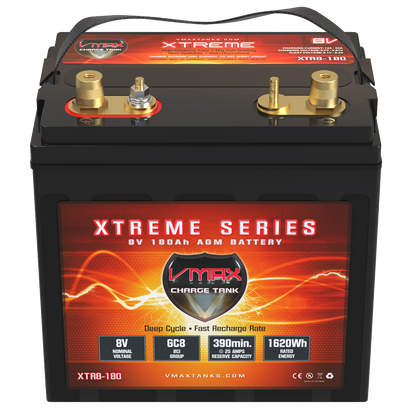 XTR8-180 8 Volt 180AH Deep Cycle, XTREME AGM GC8 Battery