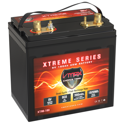 XTR8-180 8 Volt 180AH Deep Cycle, XTREME AGM GC8 Battery