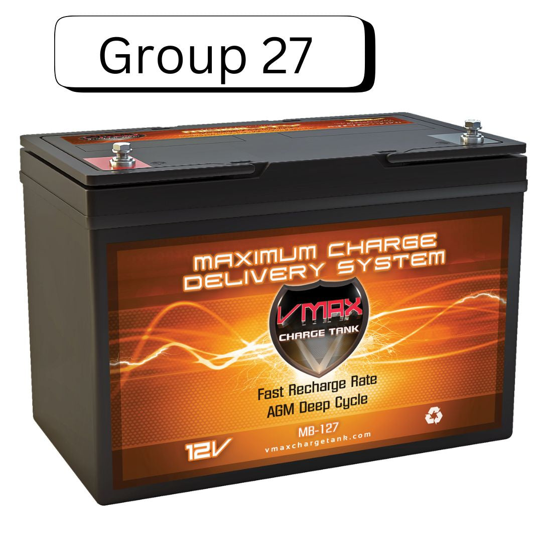 VMAX MB127-100 12V 100Ah AGM Deep Cycle Hi Performance Battery