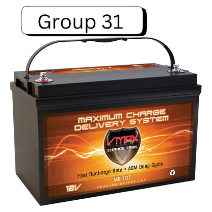 VMAX MB137-120 12V 120Ah AGM Deep Cycle Group 31 Battery