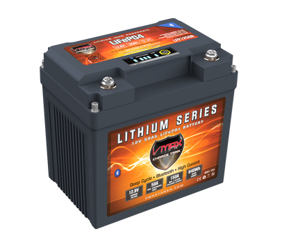 LFP1250B LiFePO4 Li-Iron 12V 50AH Battery W/50A BMS/LED/BT