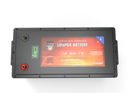 LFP12300BH LiFePO4 Li-Iron 12V 300AH Battery W/200A BMS/LED Display/BT/Heater