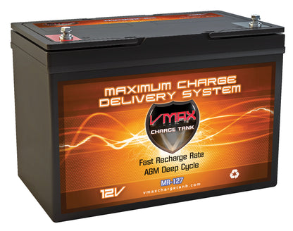 OPEN BOX VMAX MR127 12 Volt 100Ah AGM Deep Cycle High Performance Group-27 Battery