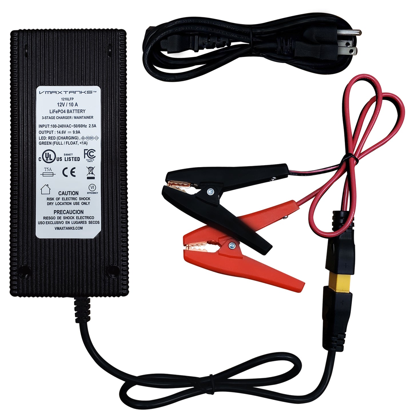 VBC1210LFP 10A 12V 3-Stage Smart LiFePO4 Battery Charger / Maintainer