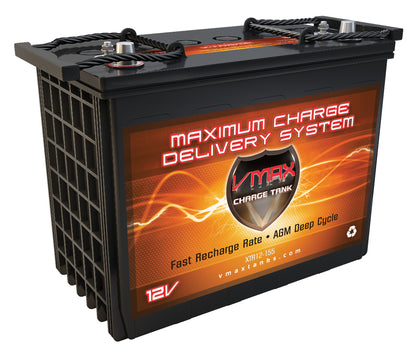 XTR12-155 12Volts 155AH Deep Cycle, XTREME AGM Battery.